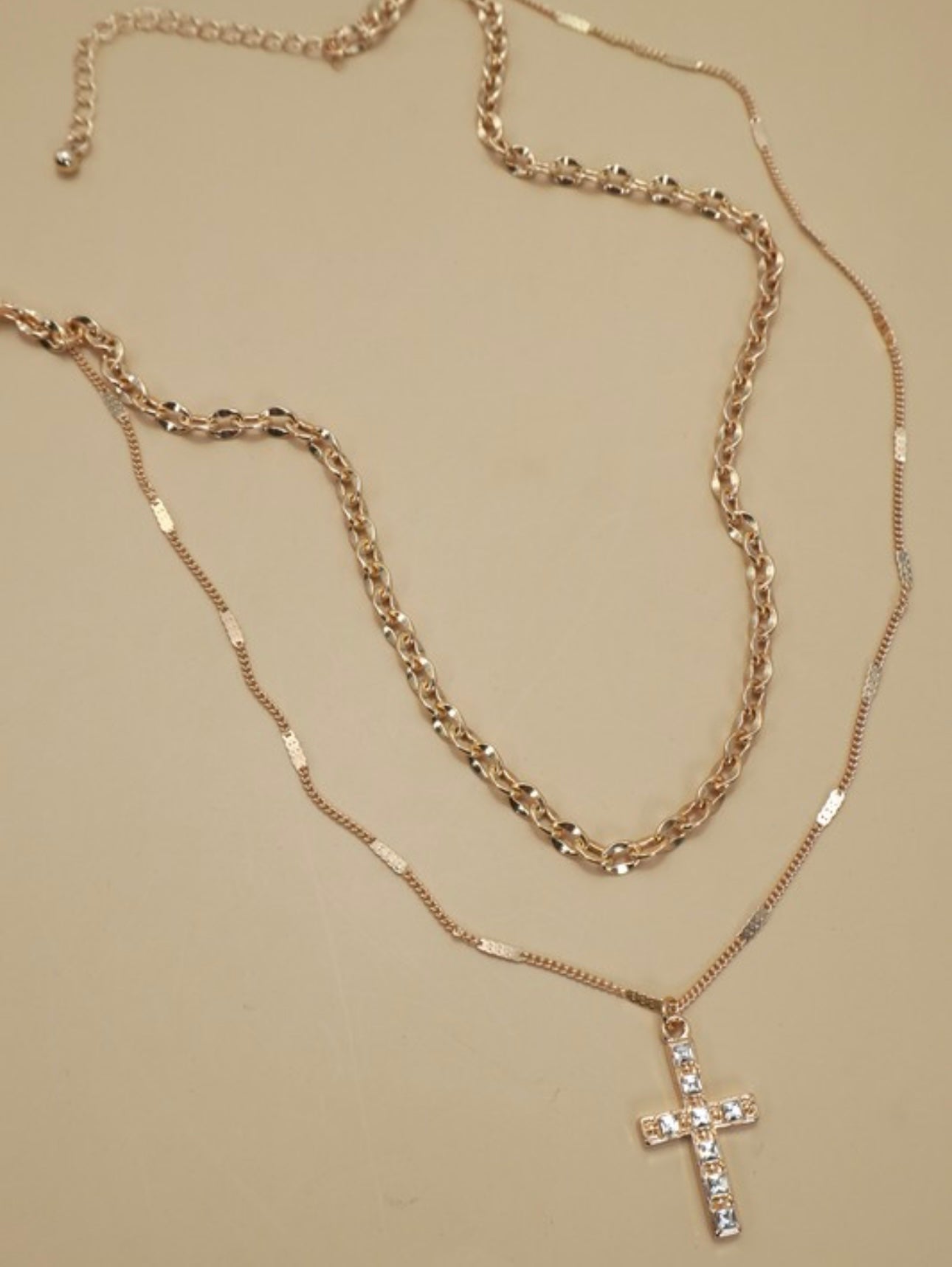 Rhinestone Cross Necklace