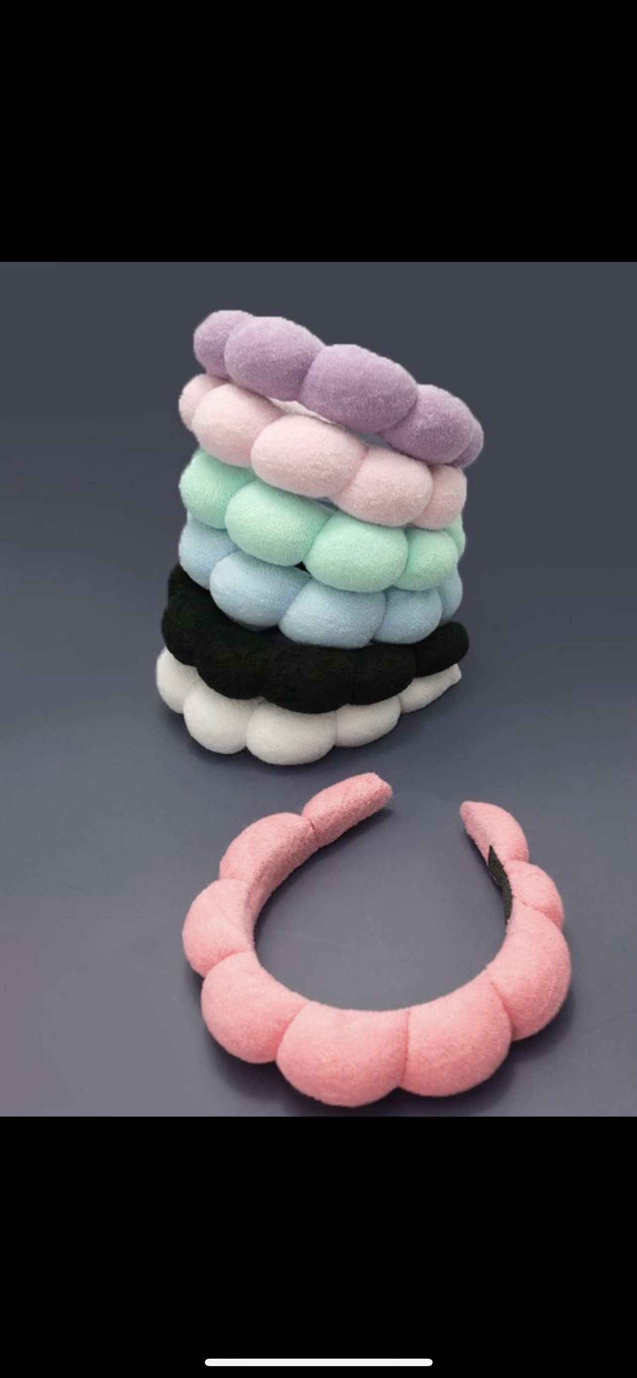 Terry Scalloped Towel Headband