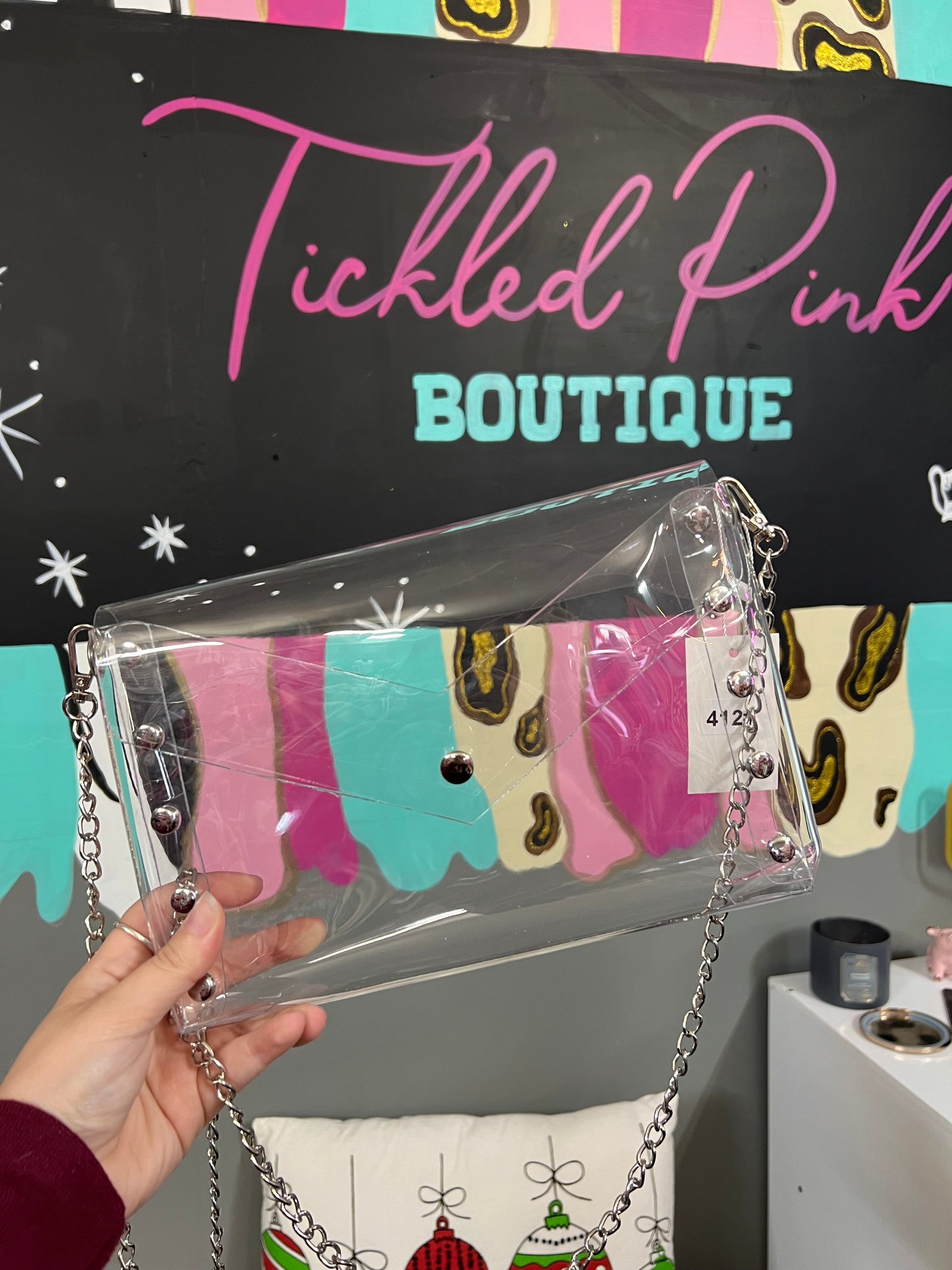 Clear Prim Crossbody- Silver