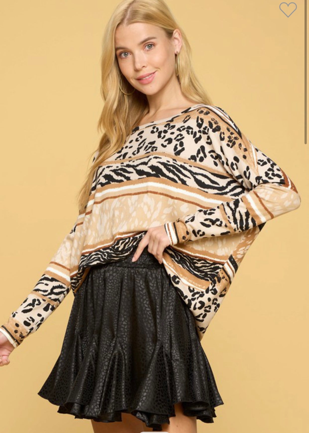 Ditzy Mini Skirt- Black