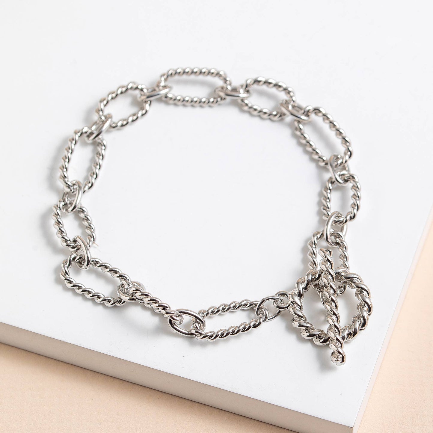 Twisted Chain Toggle Bracelet