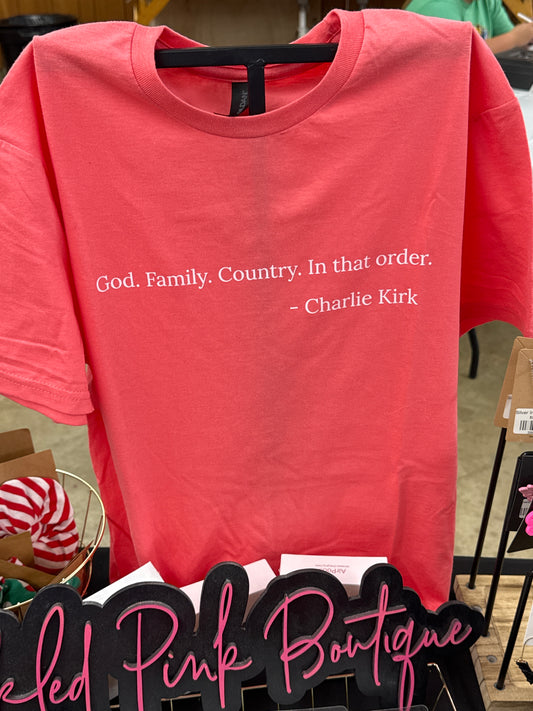 God. Family. Country.
