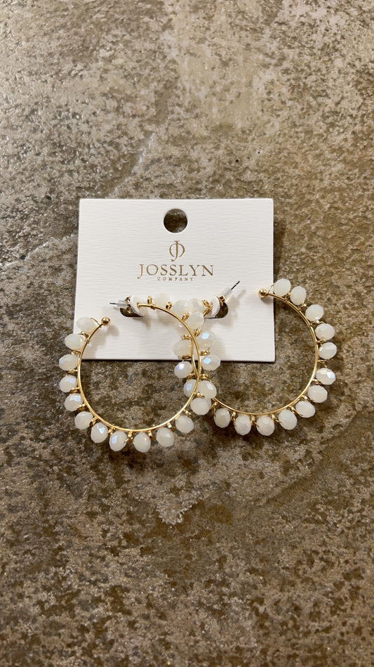 Beaded Hoops