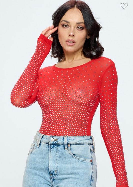 Razzle Bodysuit- Red