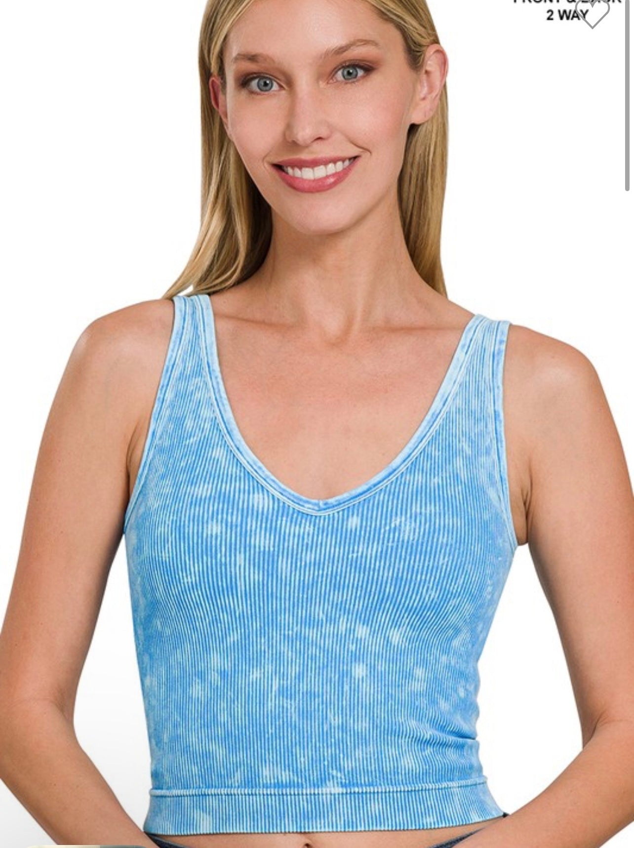Morgan 2 Way Tank- Teal