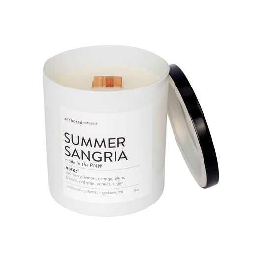 Summer Sangria White Wood Wick Candle