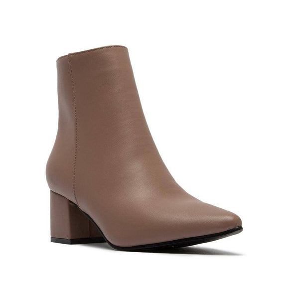 Qupid MYLAN-01 Pointed Toe Block Heel Booties-21.15/Pair