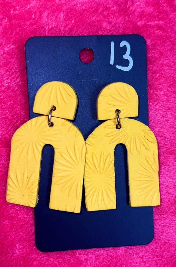 Yellow Rainbow Earrings