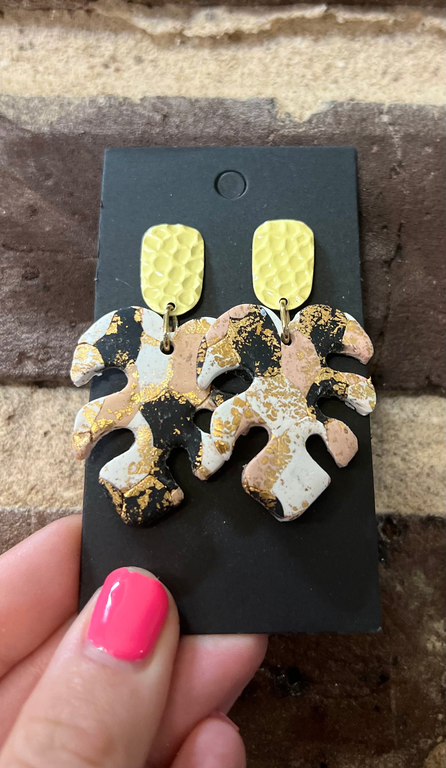 Leaf Clay Earrings