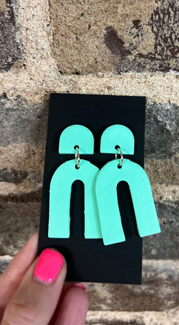 Turquoise Clay Earrings