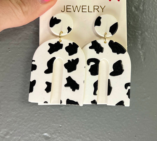 Cow Print Earrings