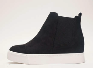 Soda DRAW Women Hidden Wedge Chelsea Sneaker Booties-19.55